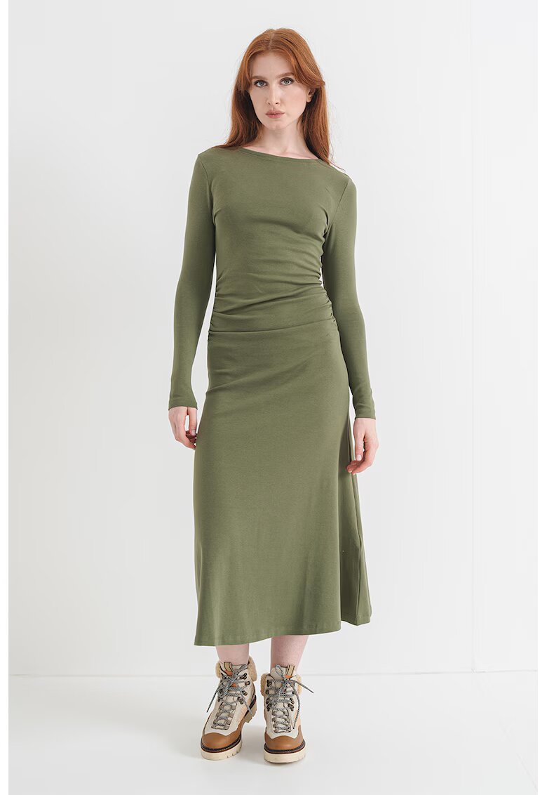 Pepe Jeans London Rochie lunga cambrata - Verde feriga