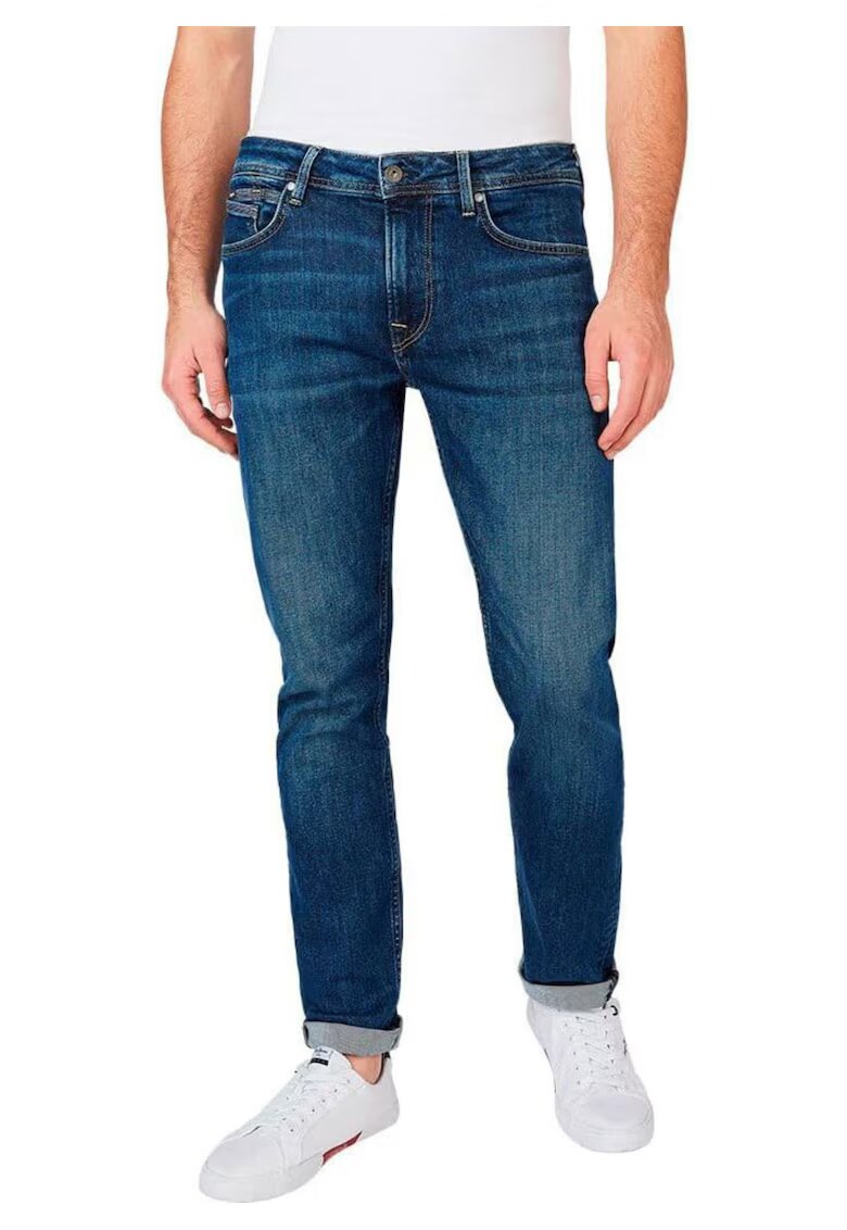 Pepe Jeans Pantaloni barbati Hatch Regular din denim bleumarin W38