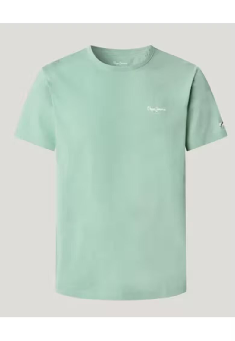 Pepe Jeans Tricou uni cu decolteu la baza gatului -
