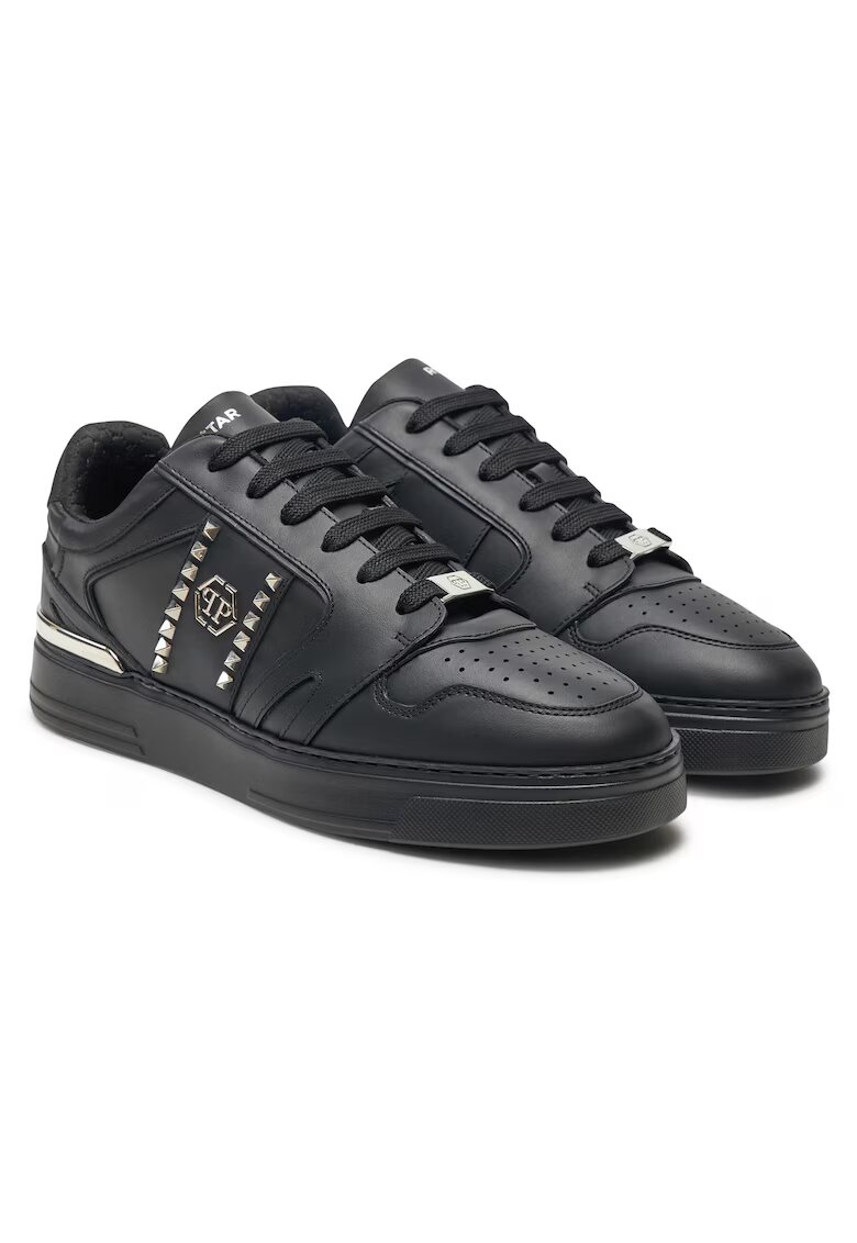 Philipp Plein Tenisi barbati piele ecologica - negru