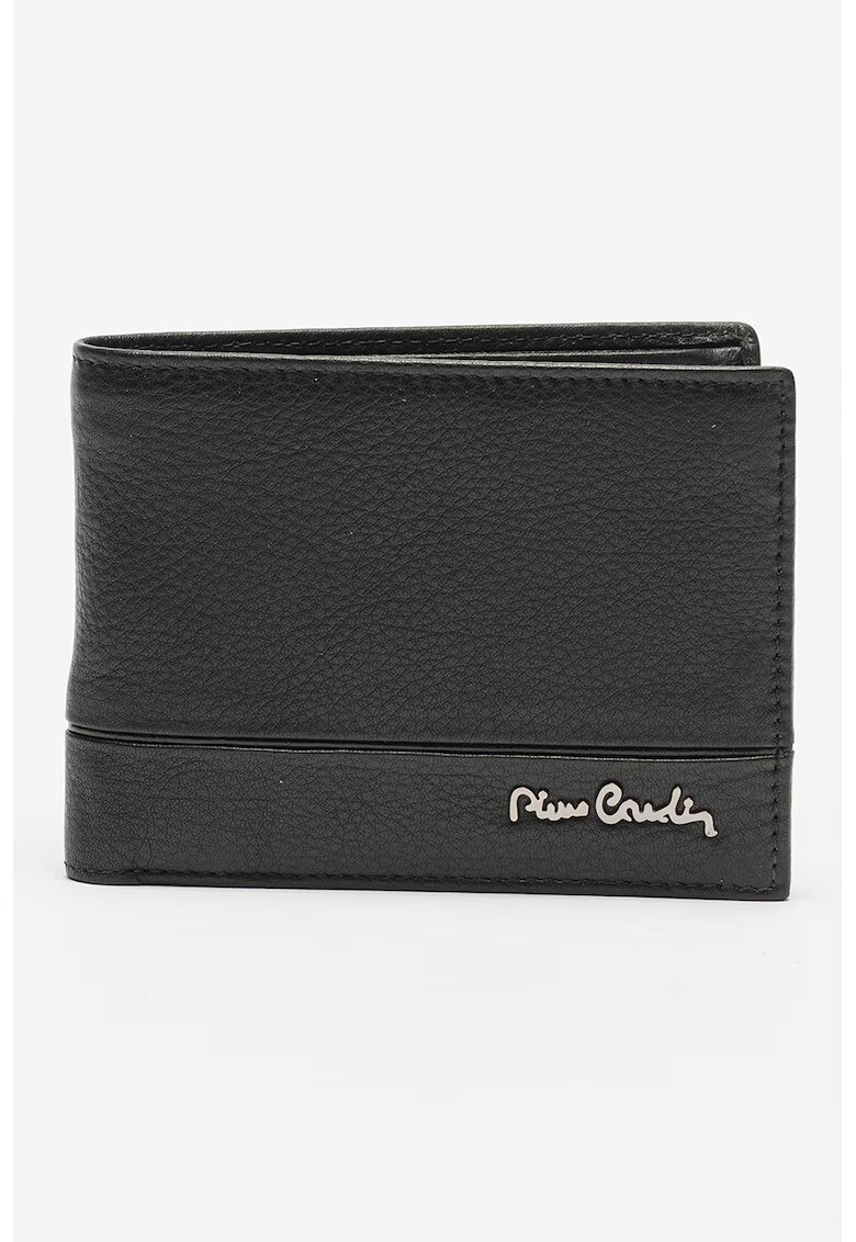 Pierre Cardin Portofel pliabil din piele ecologica cu aspect texturat - Gri antracit