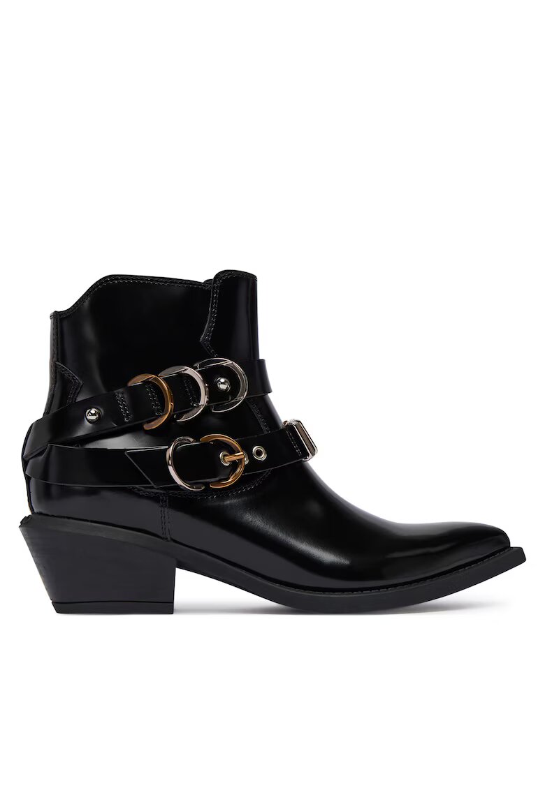Pinko Botine dama Piele naturala - Negru
