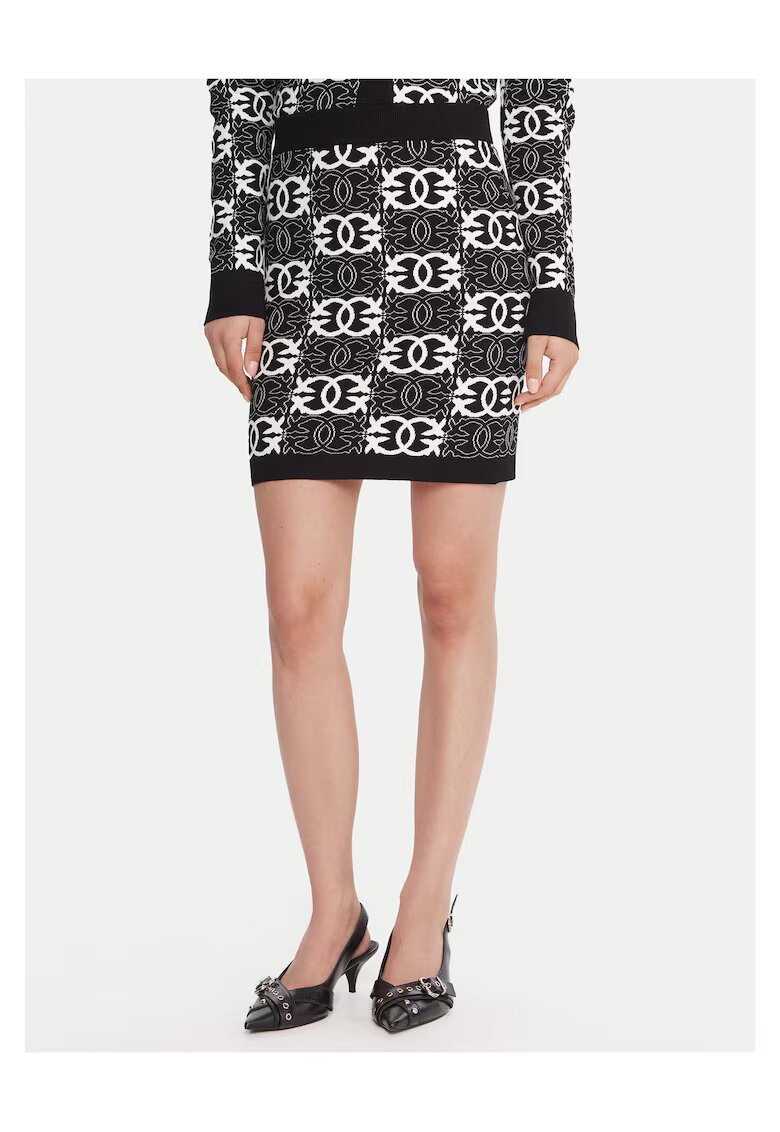 Pinko Fusta mini de dama negru - fabricata din material de calitate