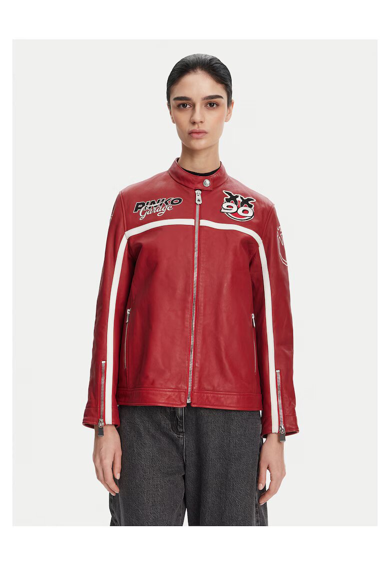 Pinko Geaca de piele - grena - dama
