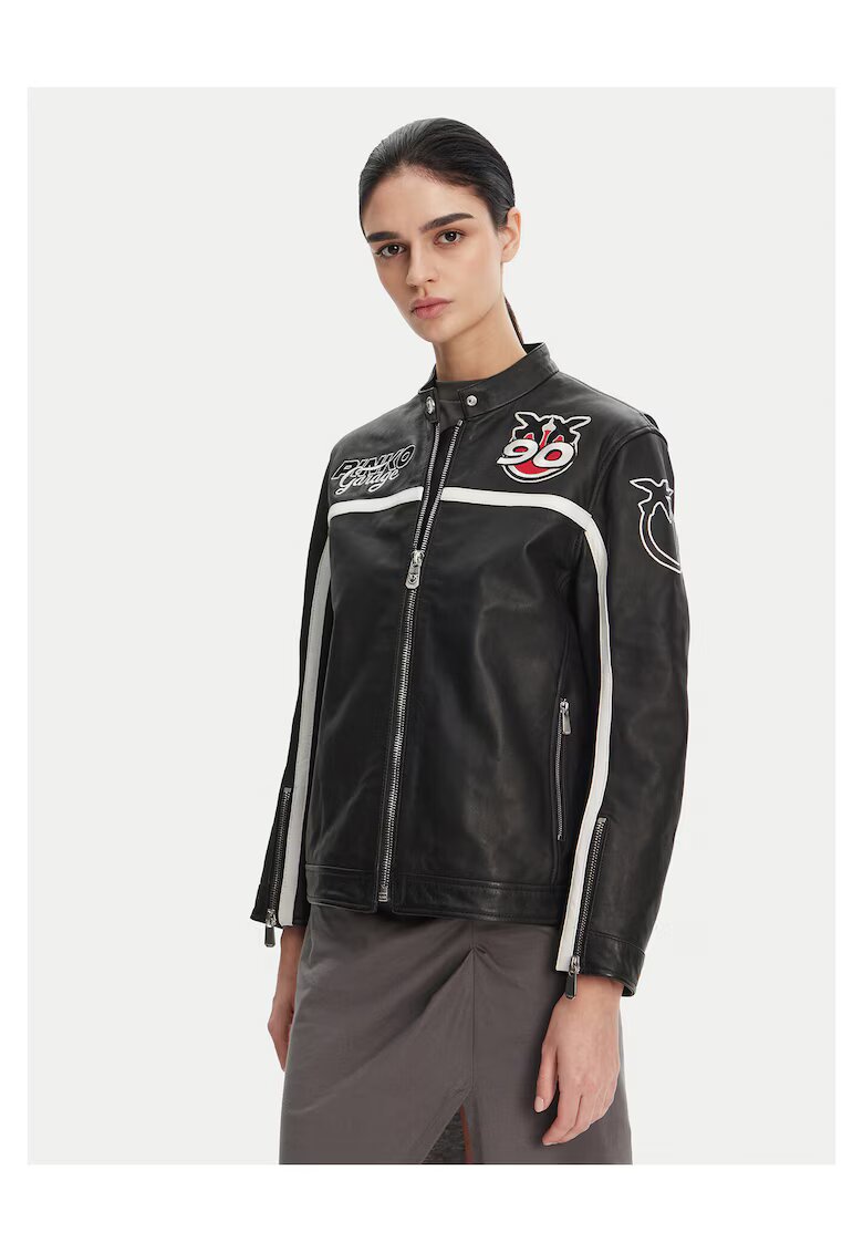 Pinko Jacheta de piele de dama negru