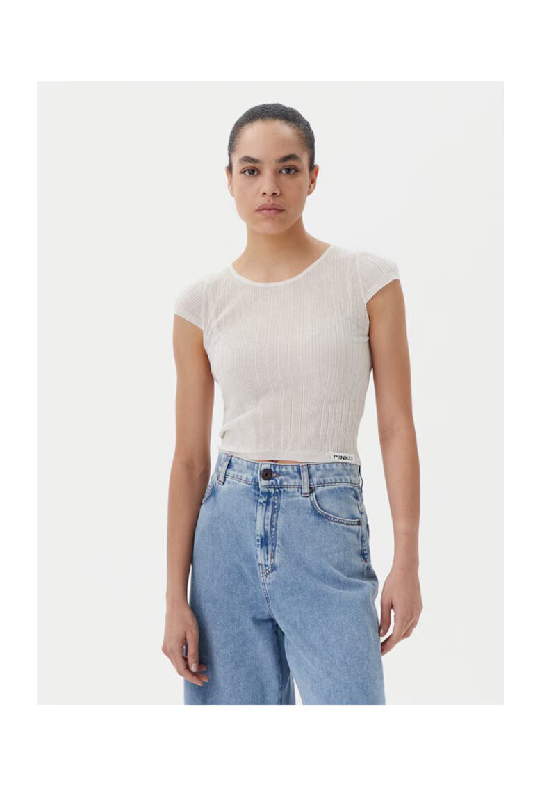 Pinko Tricou dama Tambora 104773 A1ND - ecru
