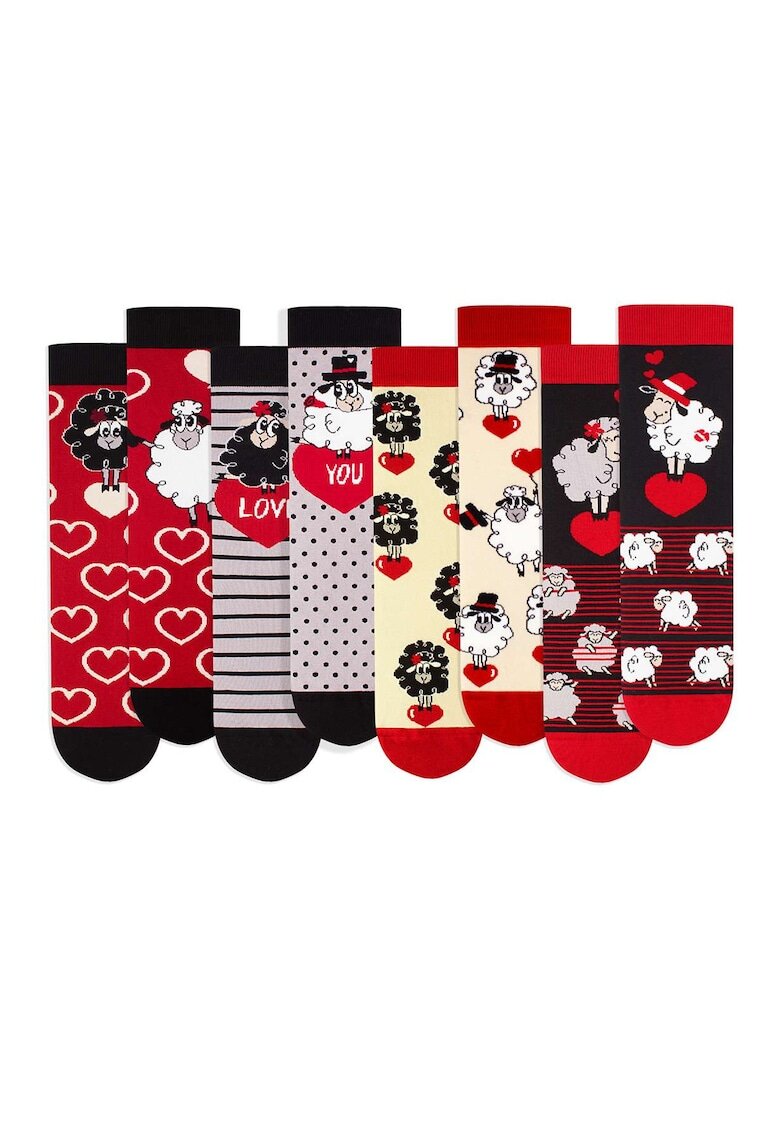 Pirin Hill Set 4 perechi de sosete bumbac Arty Socks Oita Indragostita in cutie cadou