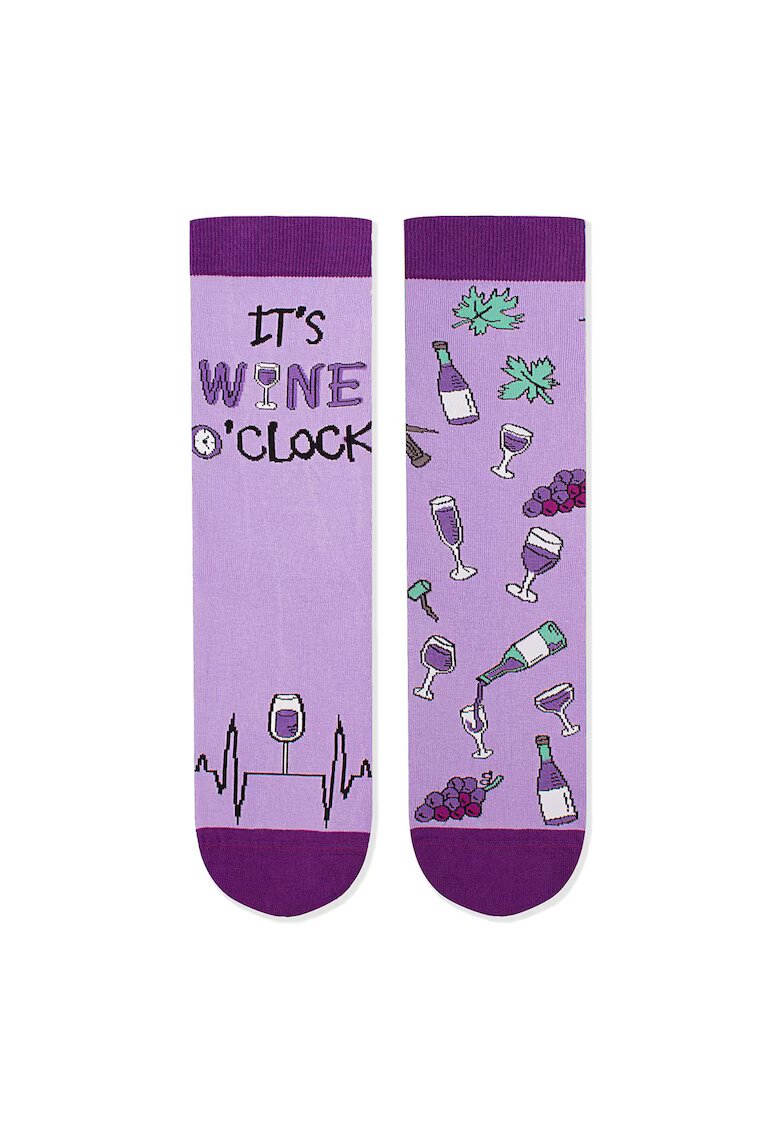 Pirin Hill Sosete bumbac - Arty Socks WINERY Purple