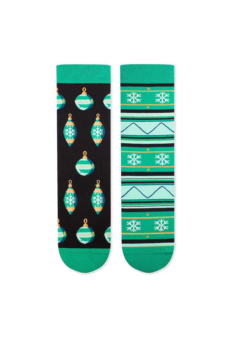 Pirin Hill Sosete bumbac de craciun Arty Socks Globuri Negru Menta
