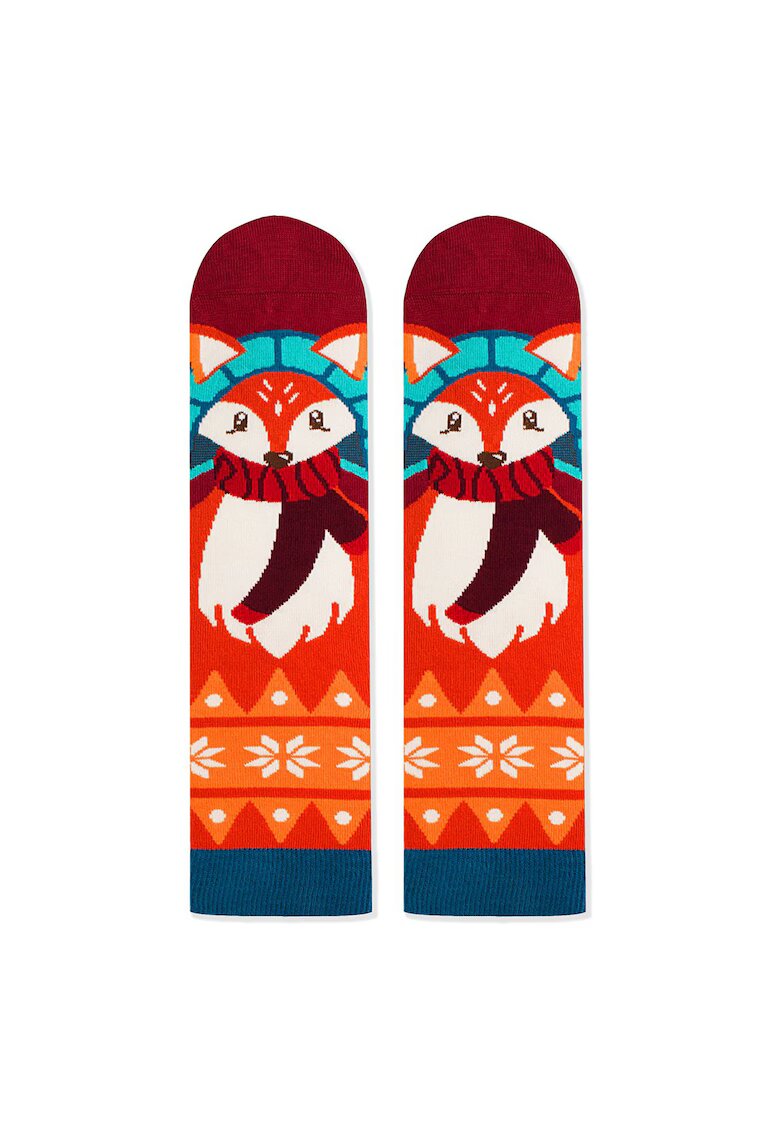 Pirin Hill Sosete de bambus de Craciun Comfort Feet Socks CHRISTMAS FOX