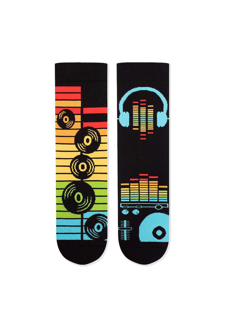 Pirin Hill Sosete din bumbac organic Arty Socks Disco Negru