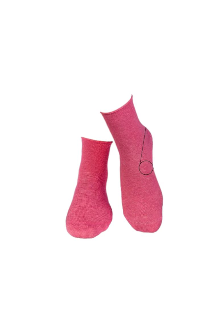 Pirin Hill Sosete din in si bumbac LINEN SNEAKER SOCKS Rose Ashes