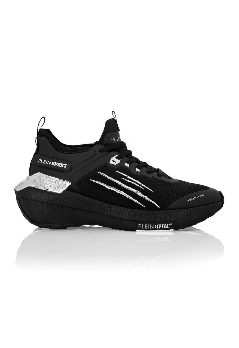 Plein Sport Pantofi sport wedge foarte usori Stealth Runner - Negru/Alb murdar