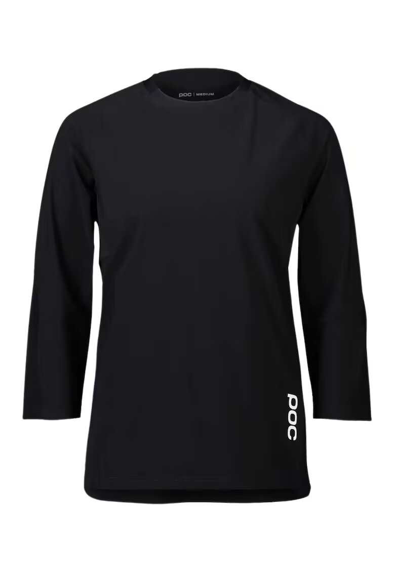 POC Tricou ciclism Resistance - maneca 3/4 - respirabil - negru -