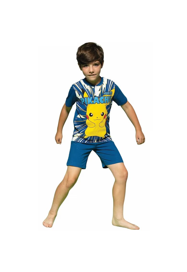 Pokemon Pijama cu imprimeu cu Pikachu - Albastru