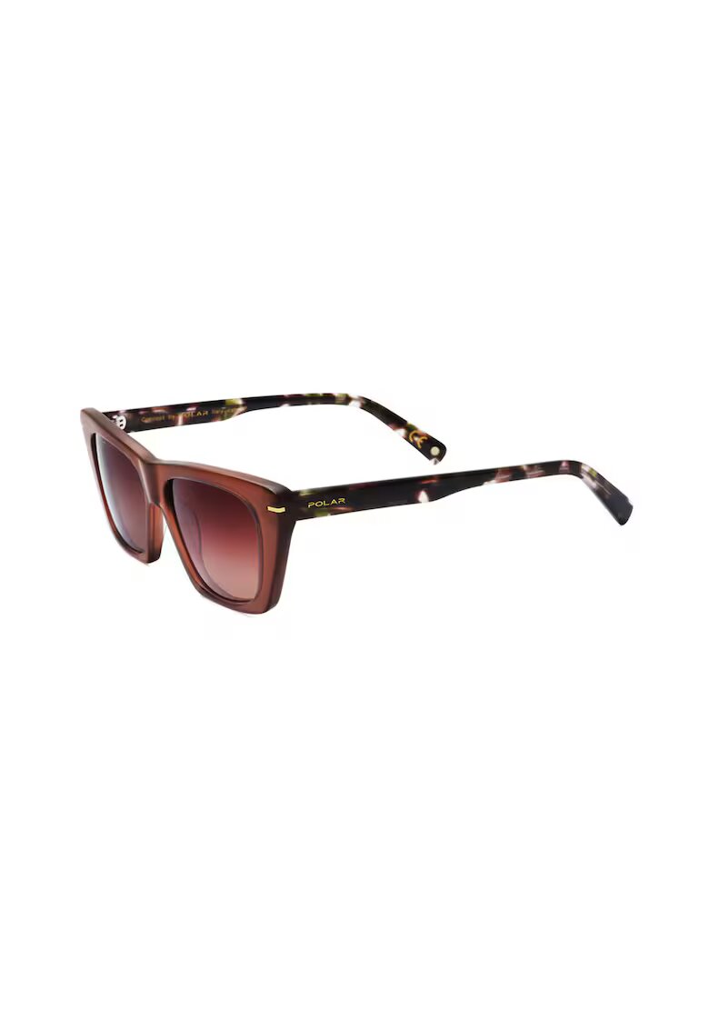 Polar Ochelari de soare patrati cu lentile izate - Maro cognac