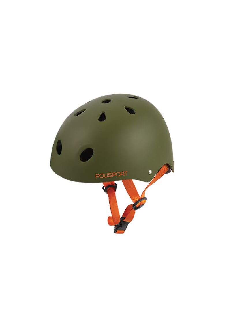 Polisport Casca de protectie pentru copii - Junior Urban Radical Tag - Verde/Portocaliu