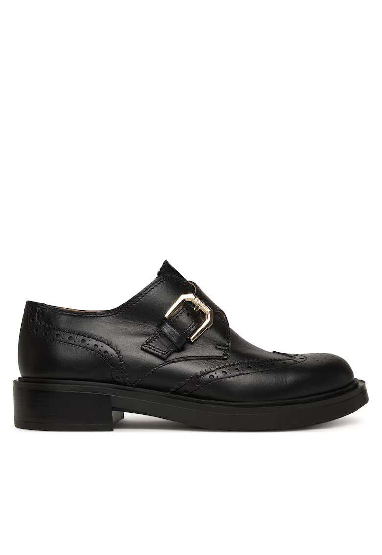 Pollini Mocasini dama - oxford - piele naturala - negru