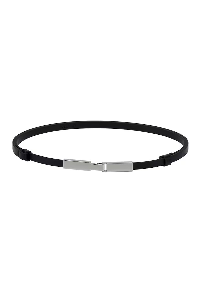 Potamy Curea skinny de piele - Negru