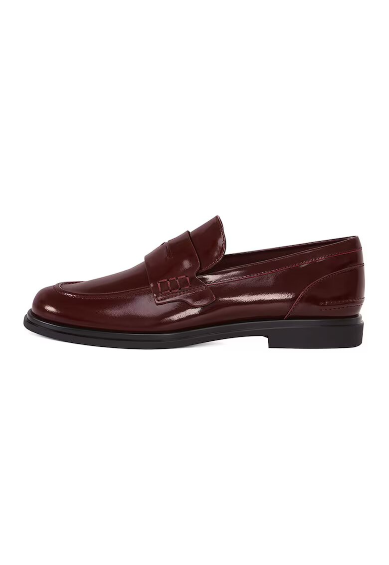 Potamy Pantofi loafer din piele cu varf rotund - Maro cognac