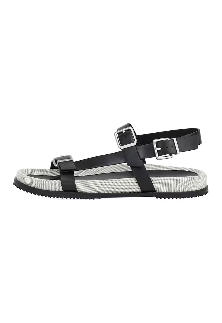 Potamy Sandale slingback de piele - Negru