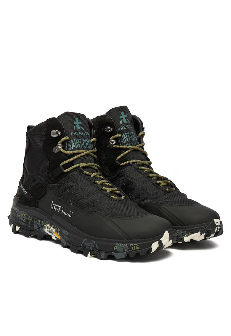 Premiata Ghete barbati - Black Saintcro 380 - piele naturala - culoare neagra