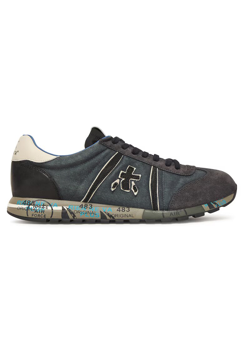 Premiata Tenisi barbati bleumarin/maro inchis - textil