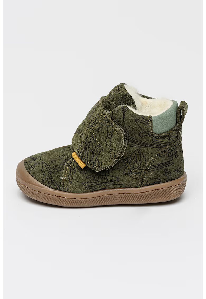 Primigi Ghete cu model si velcro - Negru/Kaki inchis