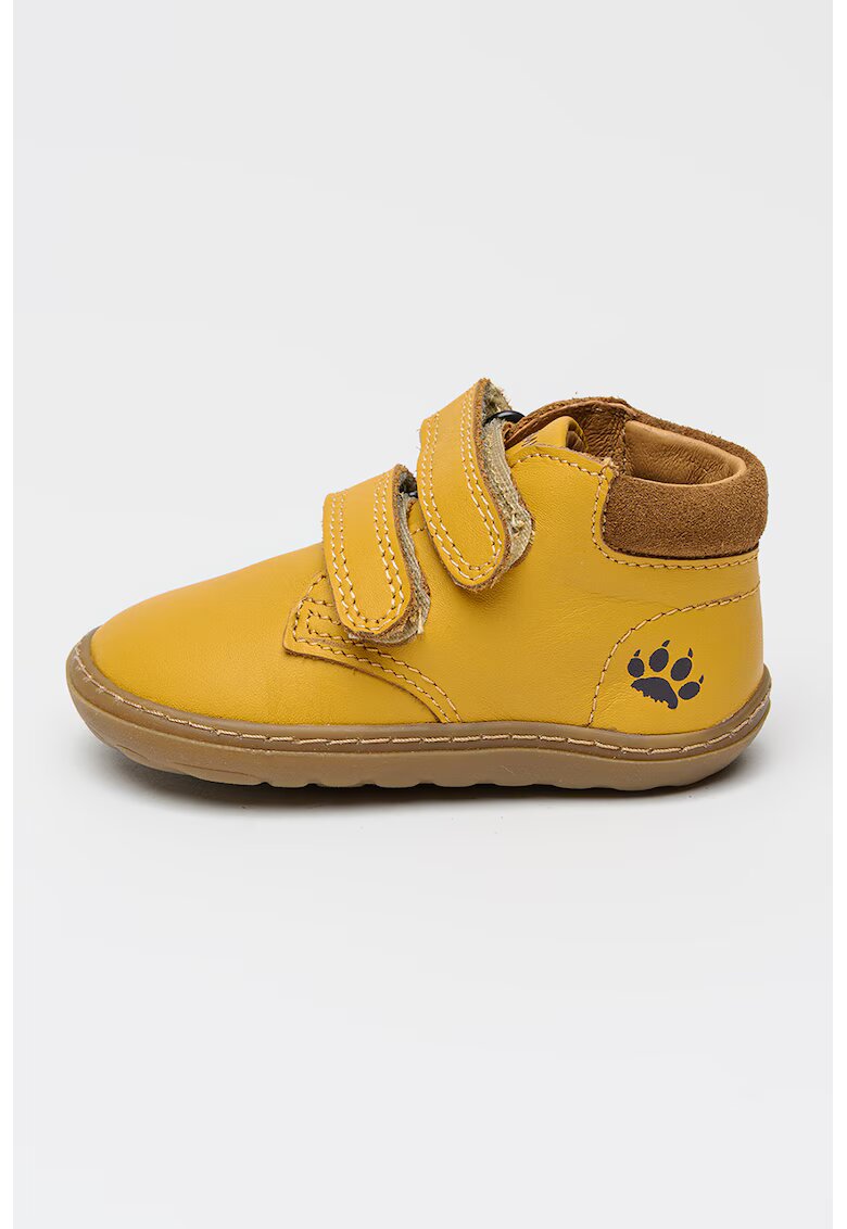 Primigi Ghete din piele cu barete velcro - Maro deschis