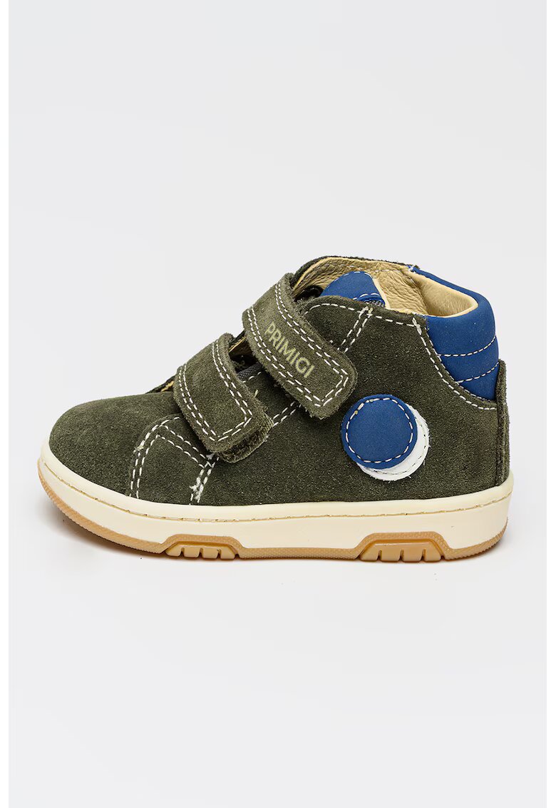 Primigi Ghete din piele intoarsa cu model in doua nuante - Albastru inchis/Verde inchis