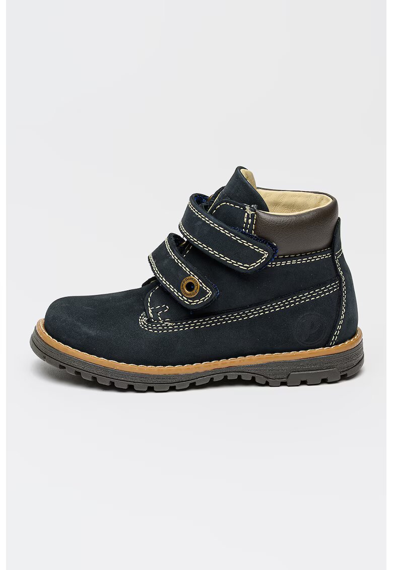 Primigi Ghete din piele nabuc cu velcro - Bleumarin