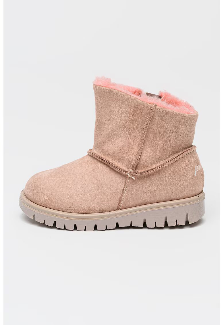 Primigi Ghete slip-on cu captuseala din blana shearling - Roz prafuit
