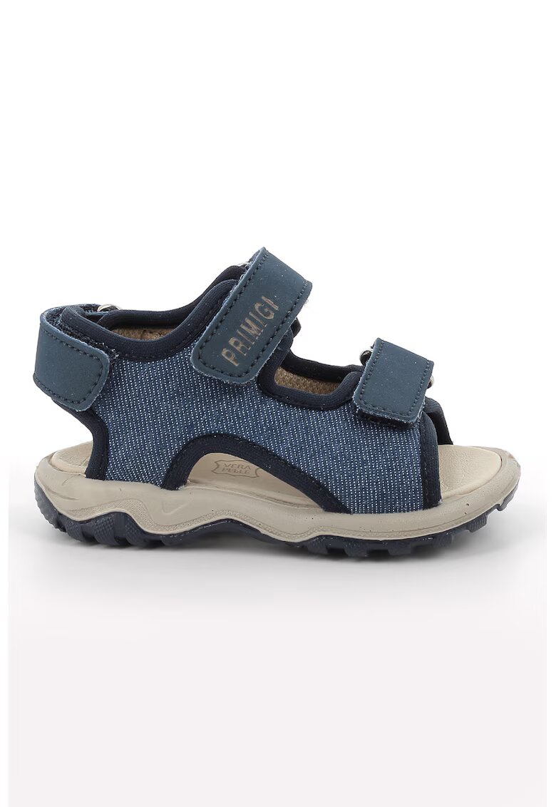 Primigi Sandale cu inchidere velcro si logo - Albastru inchis/Albastru prafuit