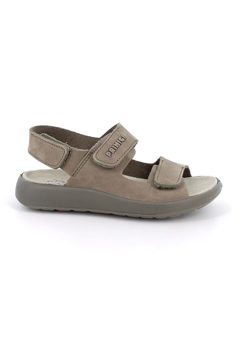Primigi Sandale din piele intoarsa cu talpa plata - Maro taupe