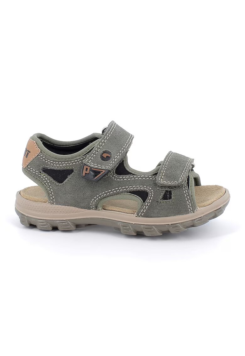 Primigi Sandale din piele intoarsa si material textil cu inchidere velcro - Kaki