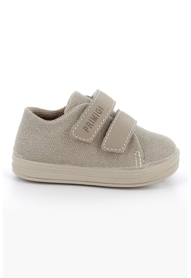 Primigi Tenisi din material textil cu inchidere velcro - Maro taupe deschis