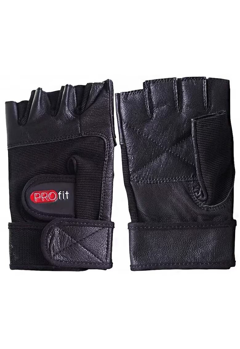 ProFit Manusi de fitness - Nailon/Piele - XL - Negru