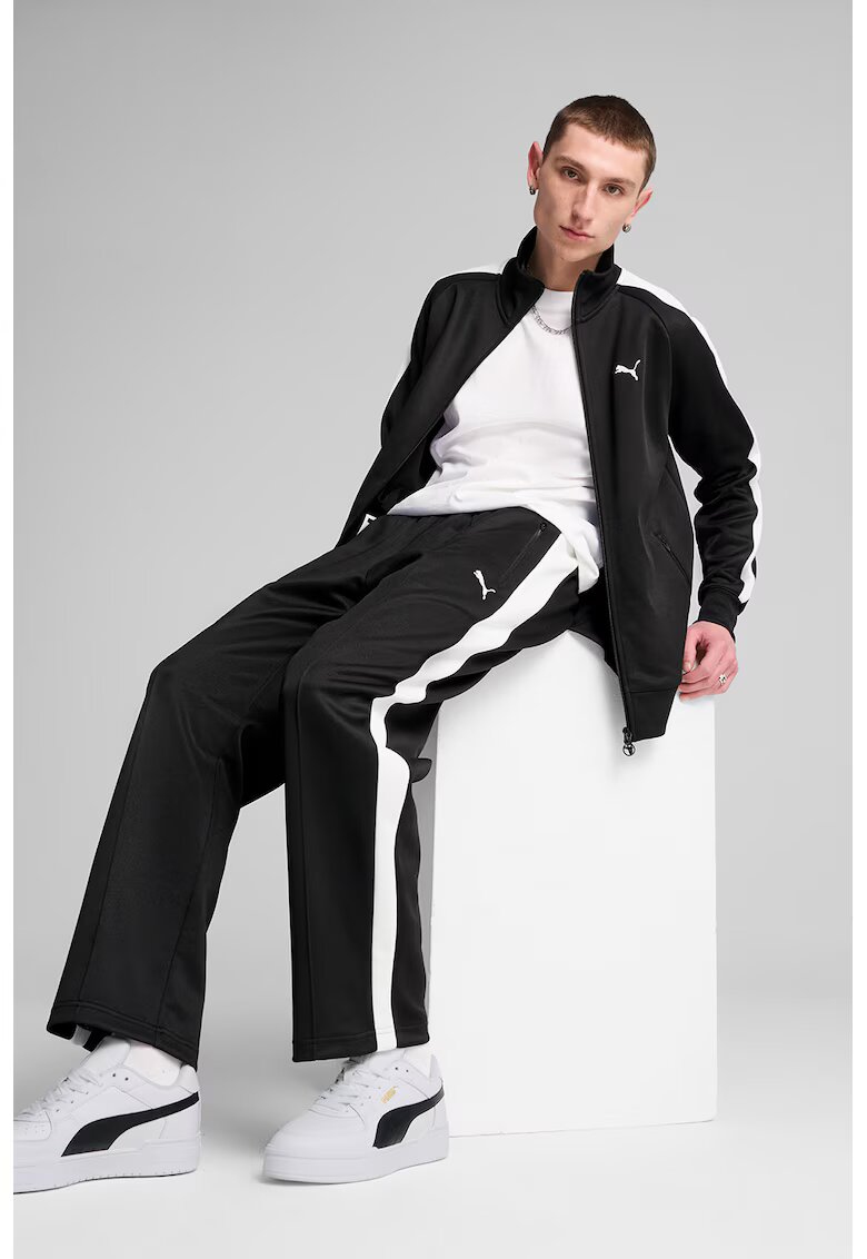 Puma Bluza de trening regular-fit cu fermoar bidirectional T7 Always On - Alb/Negru