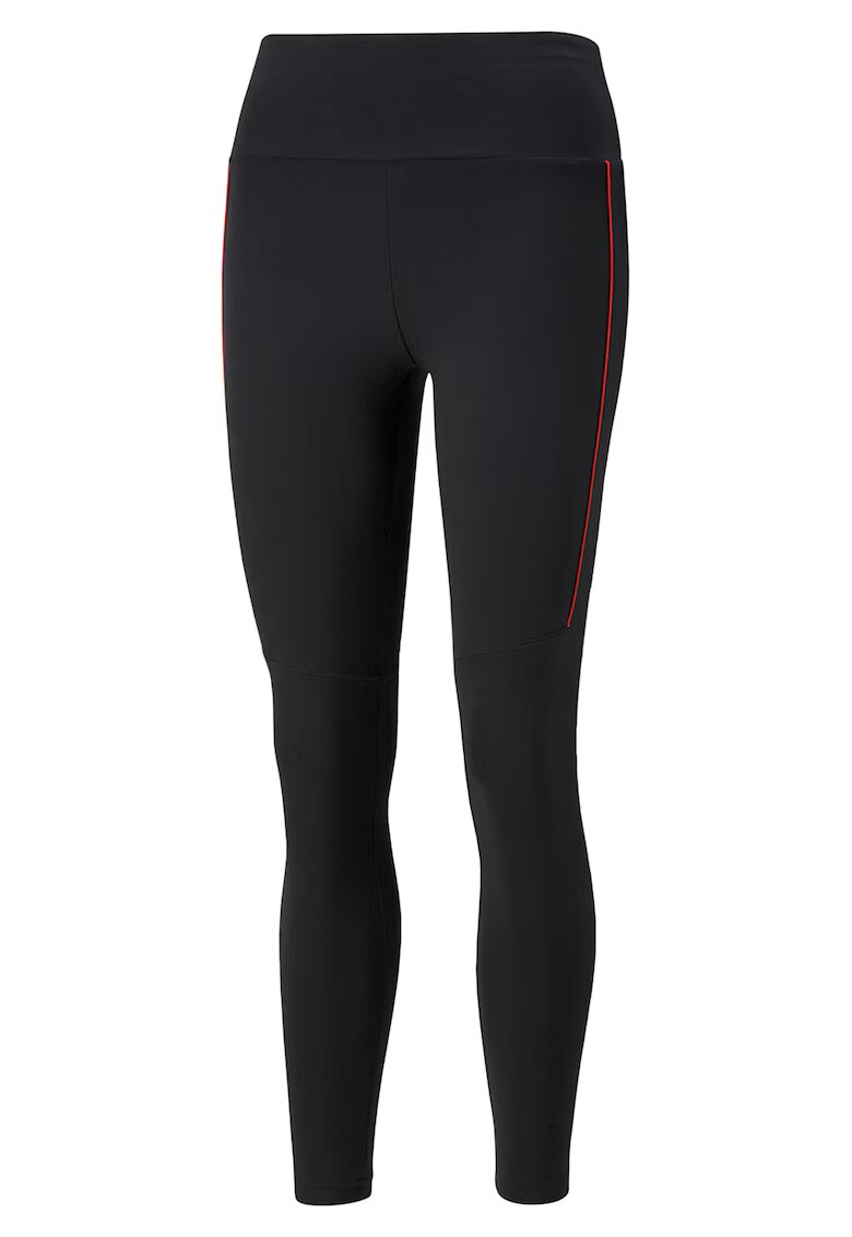 Puma Colanti din amestec de bumbac cu segmente contrastante - Negru/Rosu vermillion