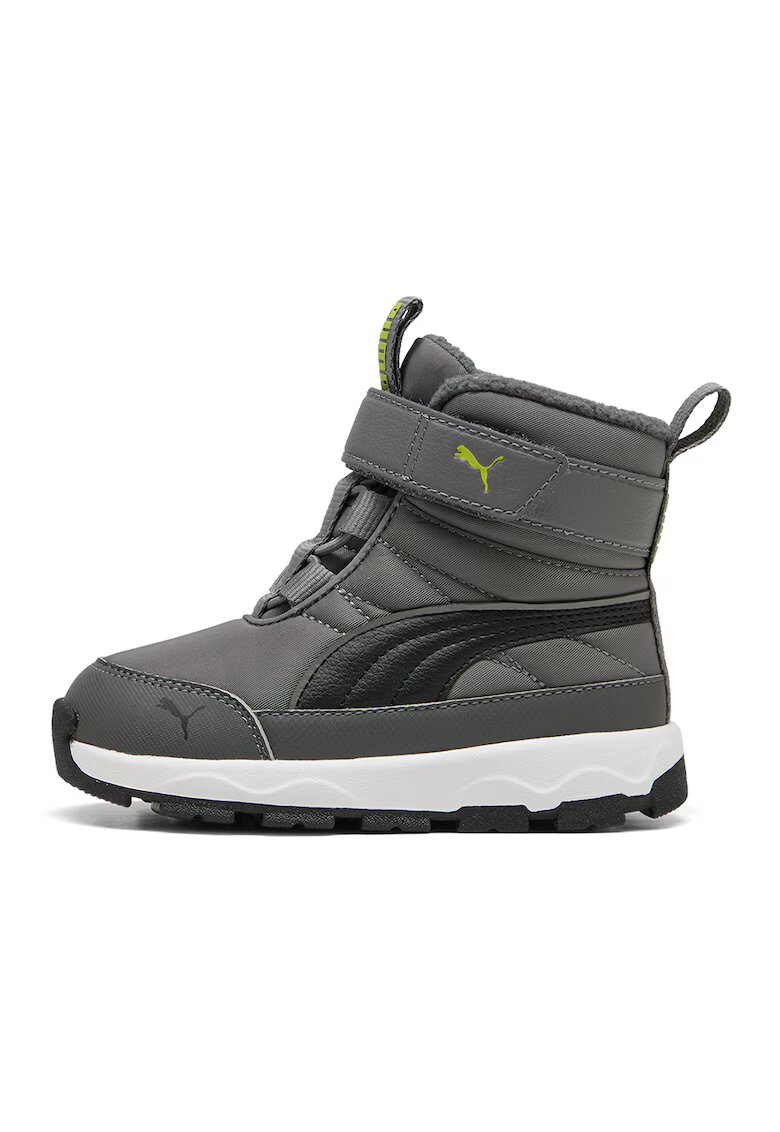 Puma Ghete de piele ecologica si material textil Evolve AC+ - Negru stins/Gri inchis