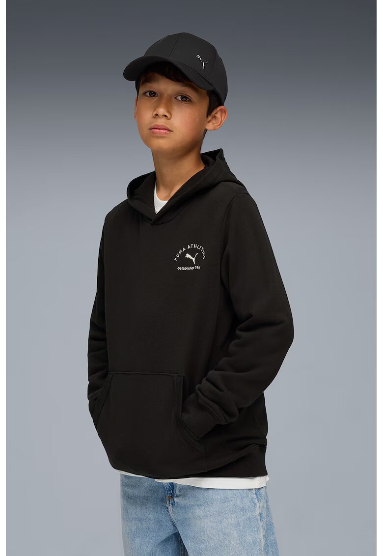 Puma Hanorac cu buzunar kangaroo - Negru/Crem