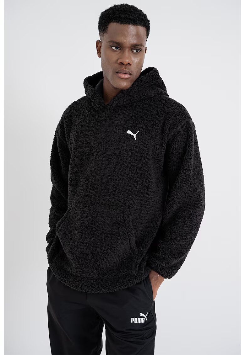 Puma Hanorac cu fermoar Ess Elevated - Negru
