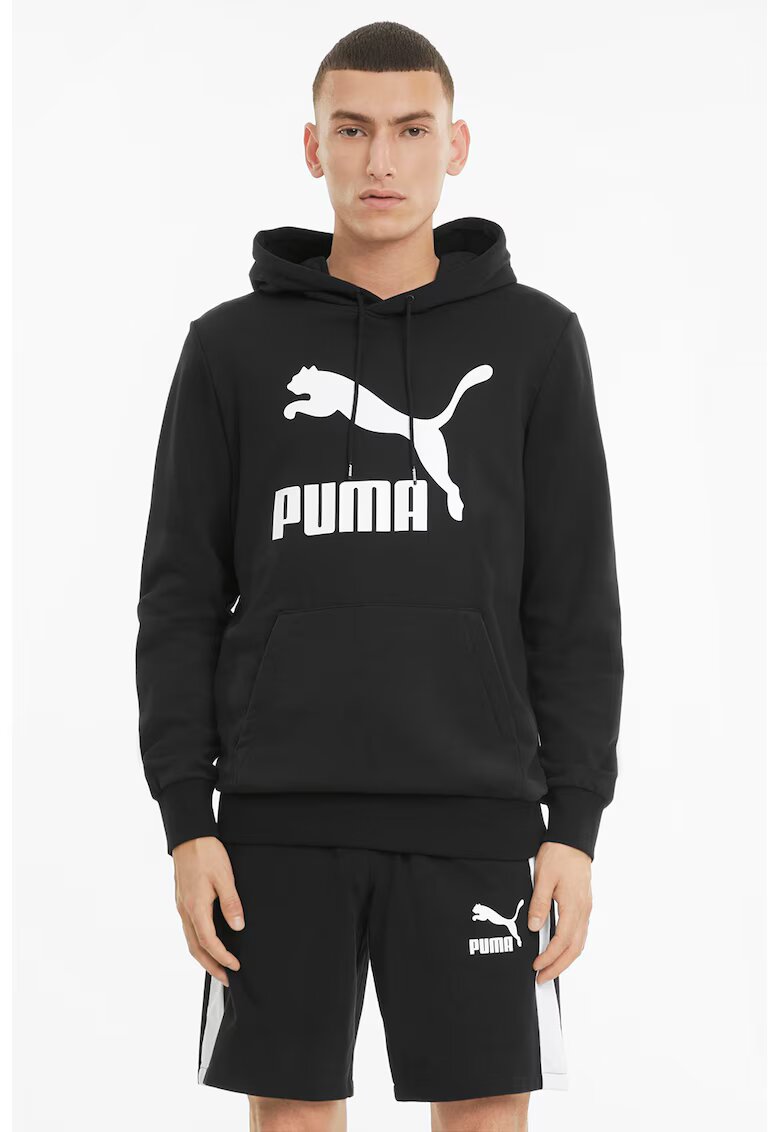 Puma Hanorac cu logo si buzunar kangaroo Classics - Alb/Negru