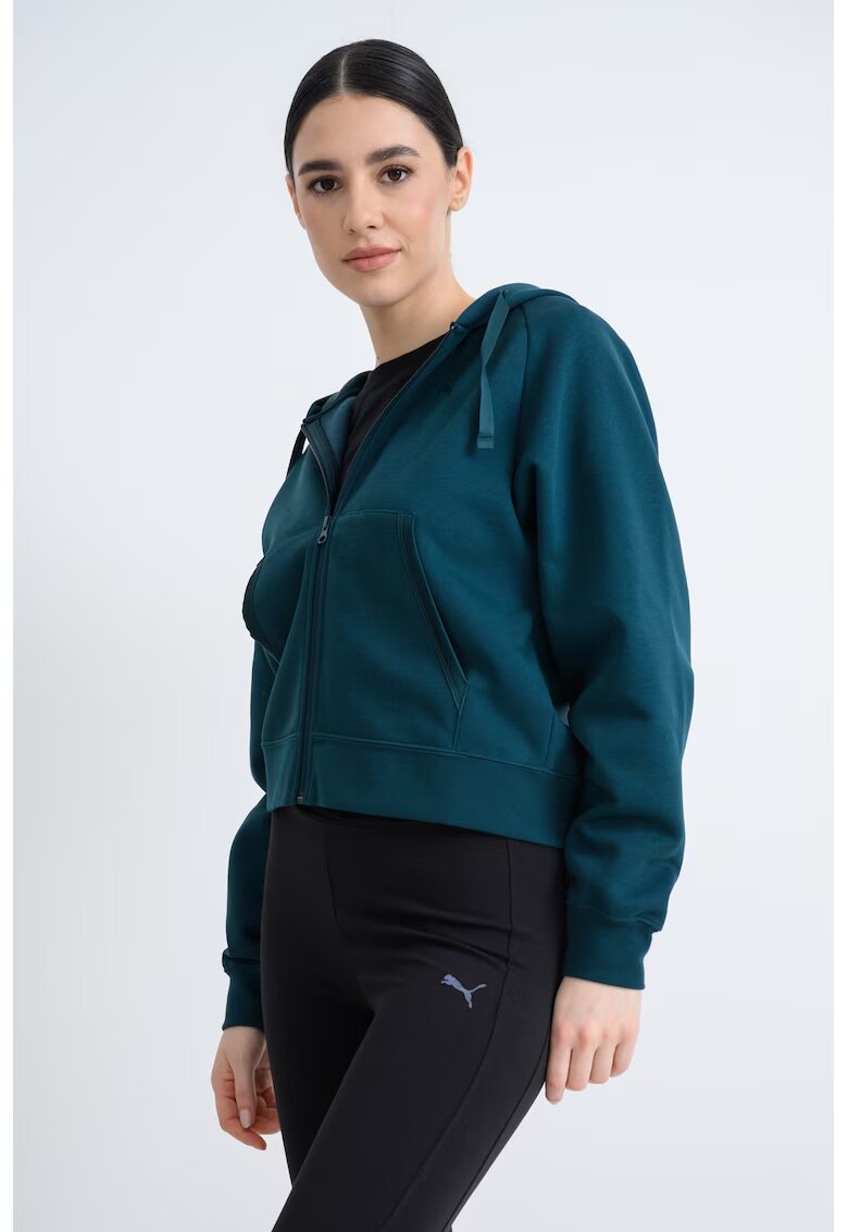 Puma Hanorac cu maneci raglan Ess Elevated - Verde englez