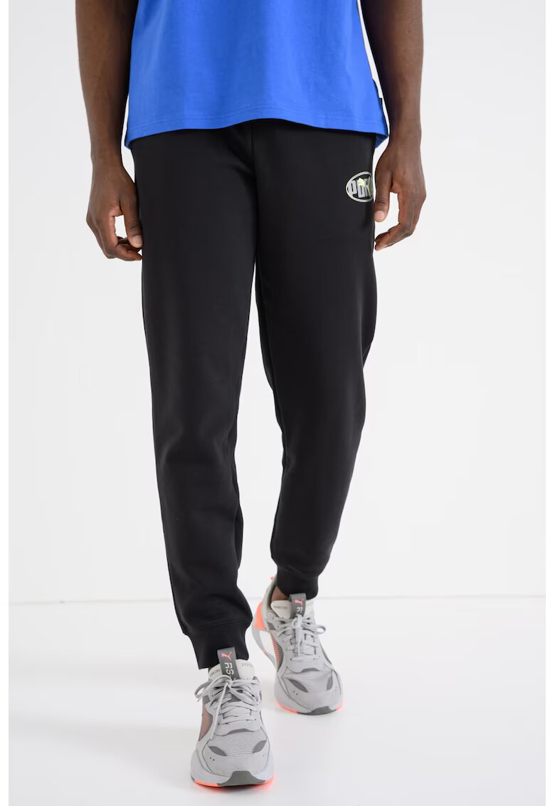 Puma Men - Pantaloni de trening cu detaliu logo Ess Lab Execution - Negru stins
