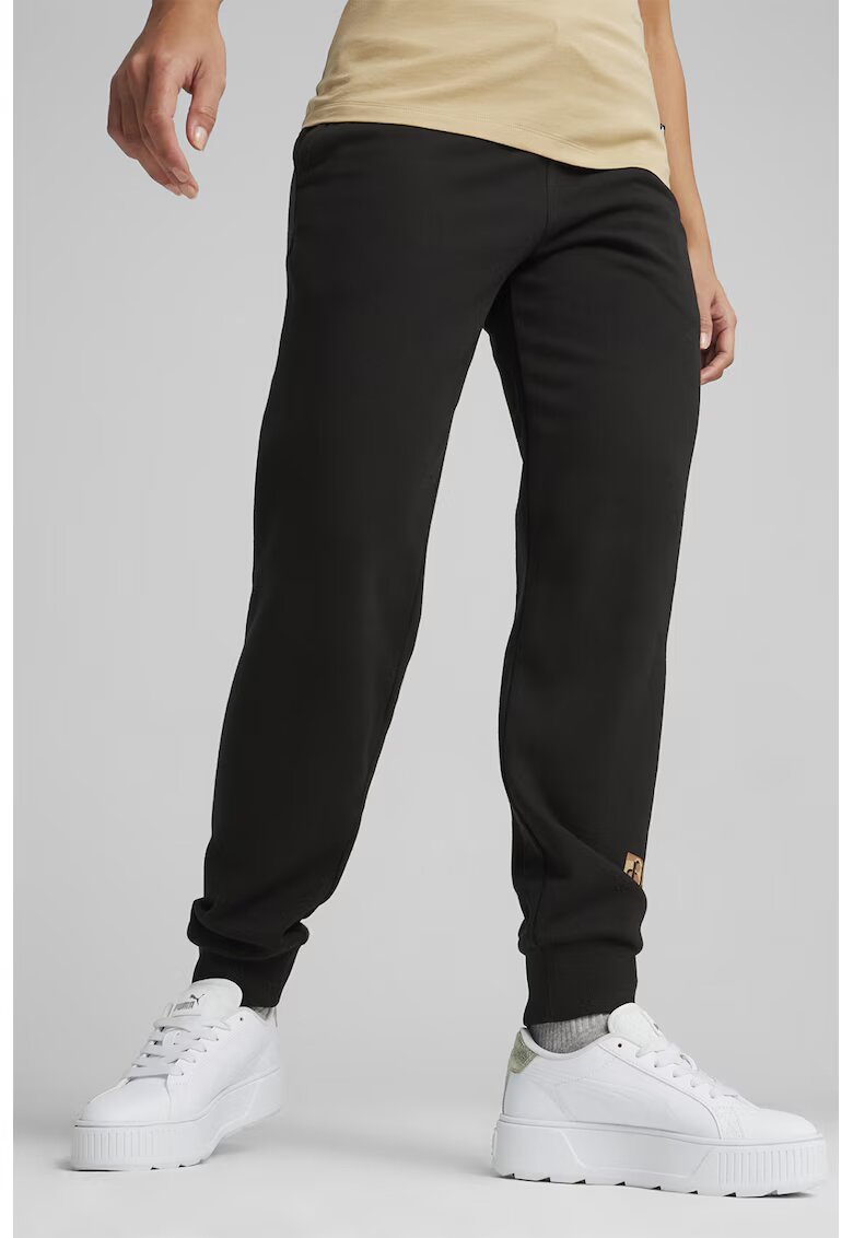 Puma Pantaloni de trening cu snur de ajustare in talie ESS+ - Negru