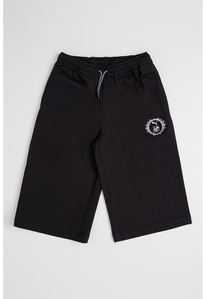 Puma Pantaloni scurti cu aplicatie logo discreta si snur - Negru