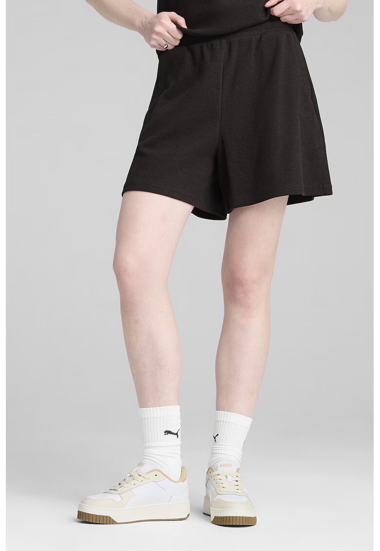 Puma Pantaloni scurti tricotati fin cu buzunare laterale - Negru