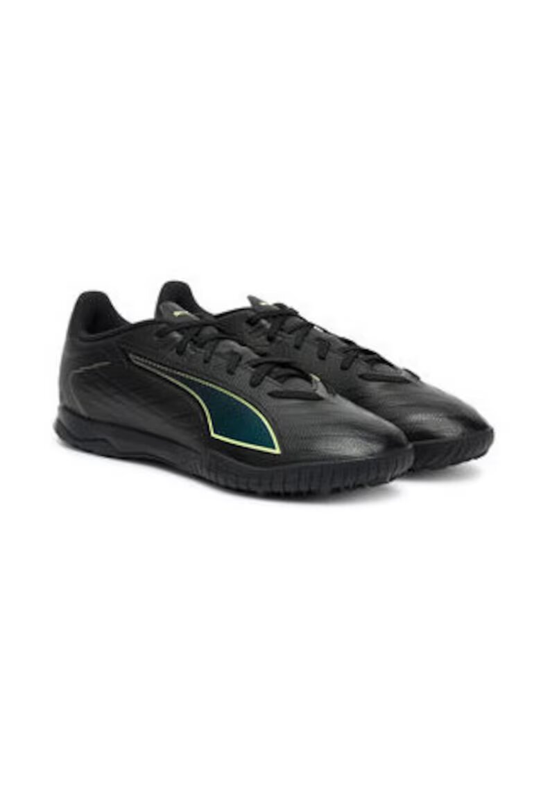 Puma Pantofi de fotbal barbati piele ecologica - negru/verde