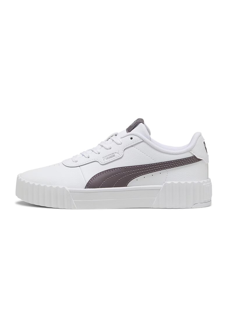 Puma Pantofi sport Carina 3.0 de piele cu insertii de piele - Alb/Maro